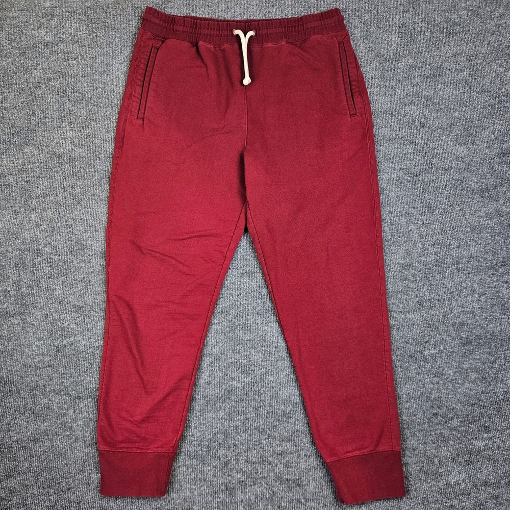 The North Face Heritage Patch Fleece Joggers Sweatpants Men's XL Red Burgundy